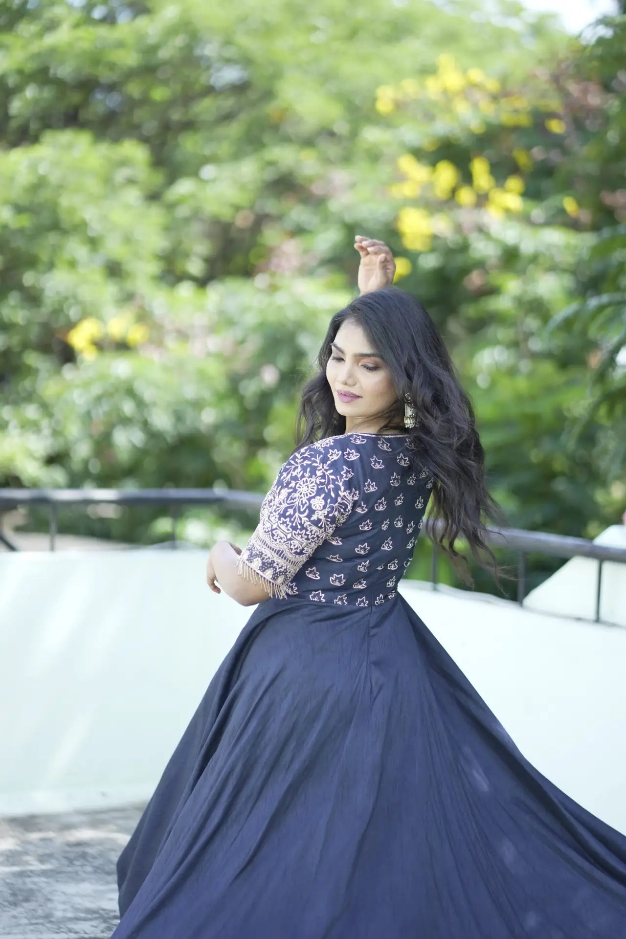 Midnight Blue Long Frock