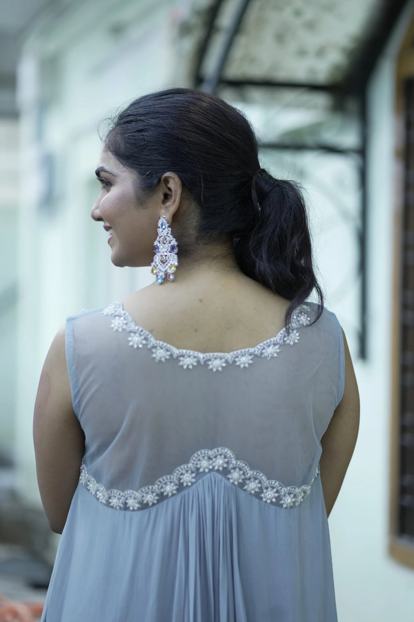 Cerulean Blue Long Frock