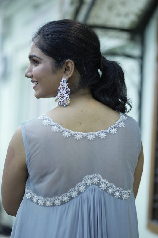 Cerulean Blue Long Frock