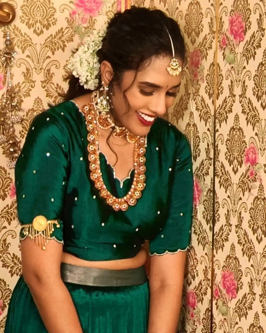 Emerald Green Lehenga Set