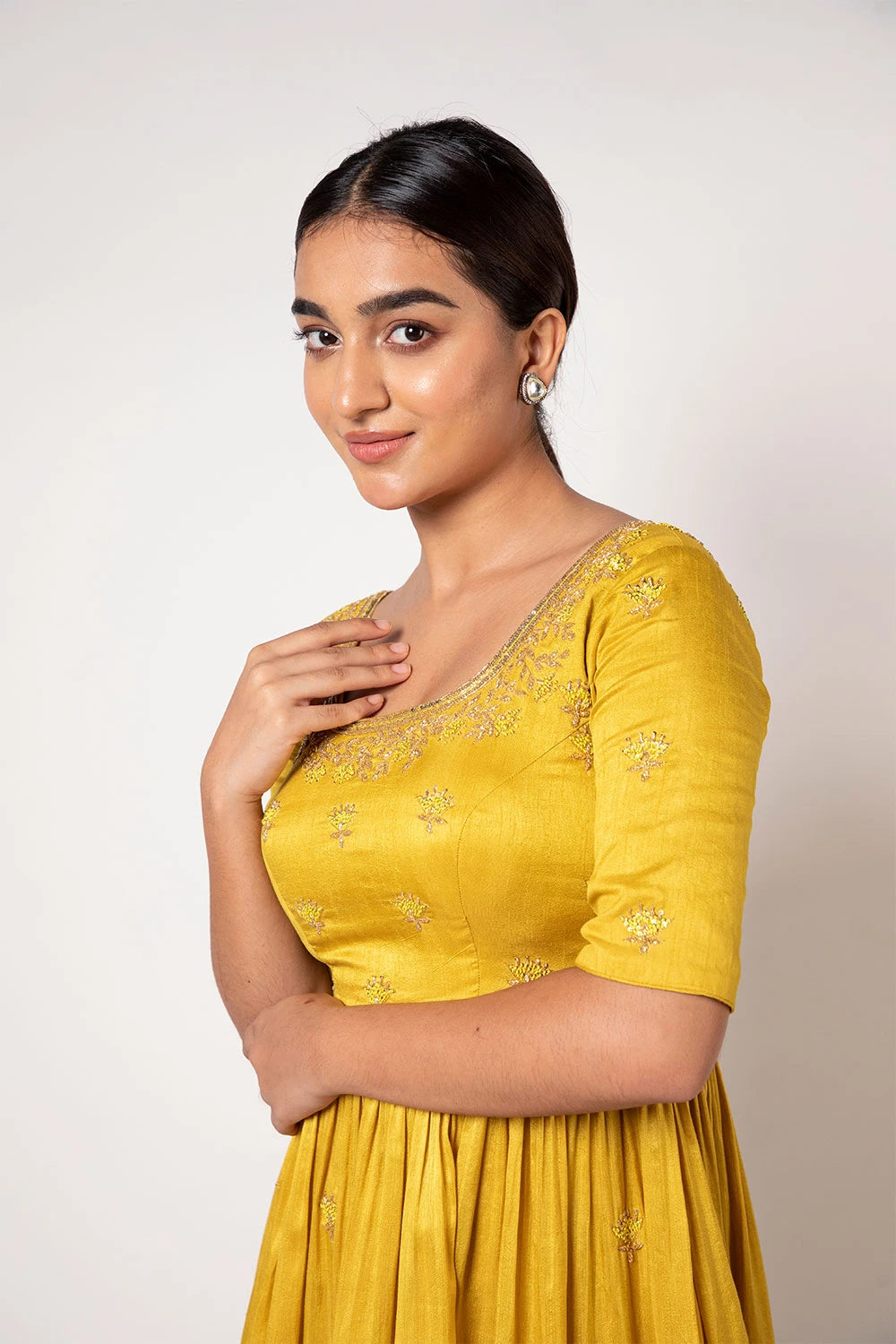 Mustard Yellow Sharara Set