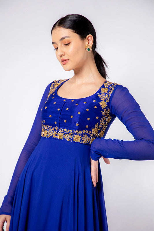 Royal Blue Anarkali