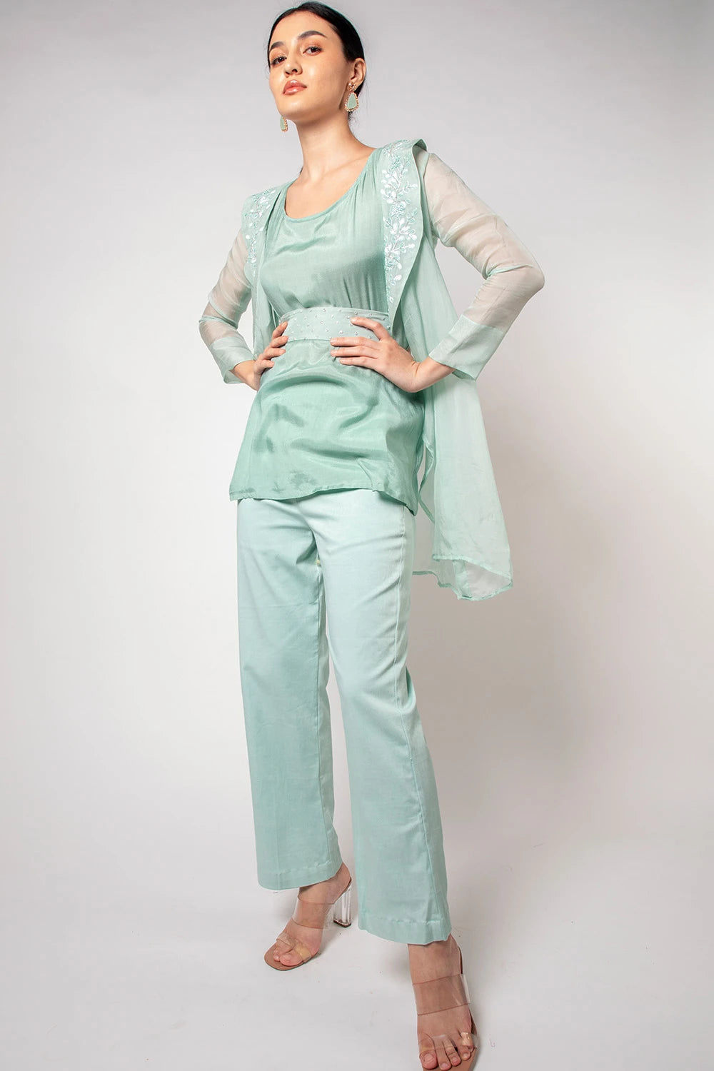 Mint Green Blazor Top