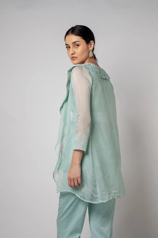 Mint Green Blazor Top