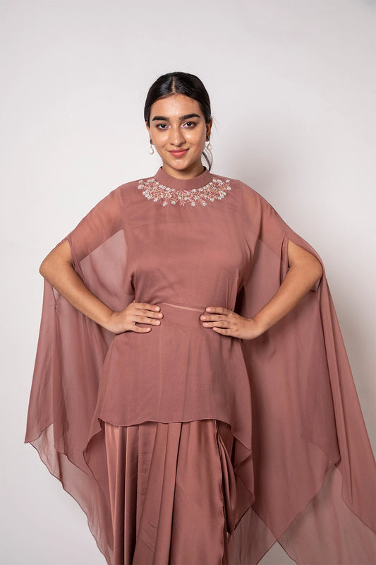 Brown Cape and Dhoti
