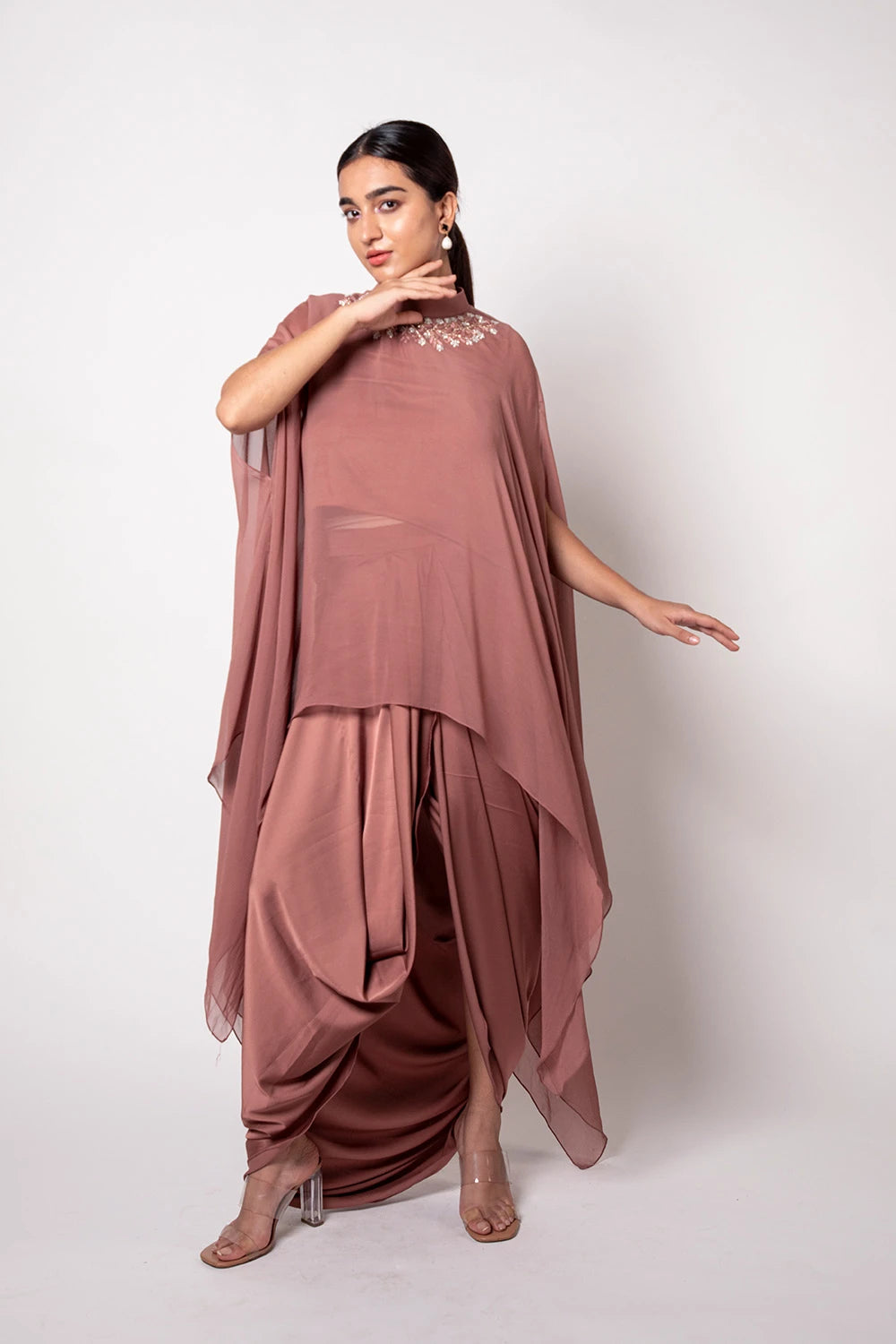 Brown Cape and Dhoti