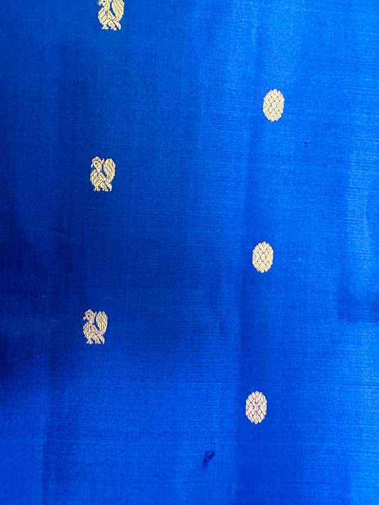 Midnight Blue Gadwal Pattu Saree