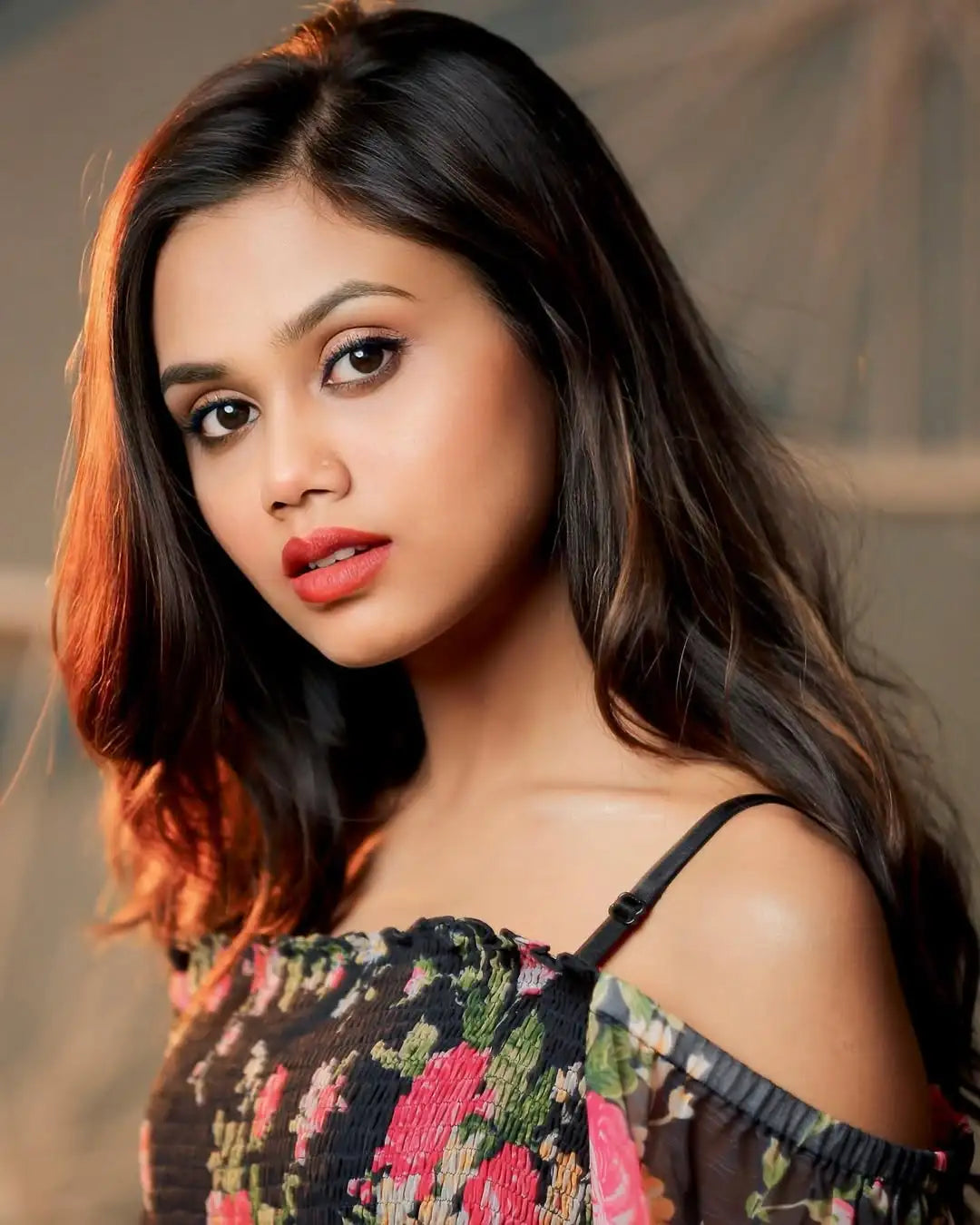 Black Georgette Floral Printed Frock