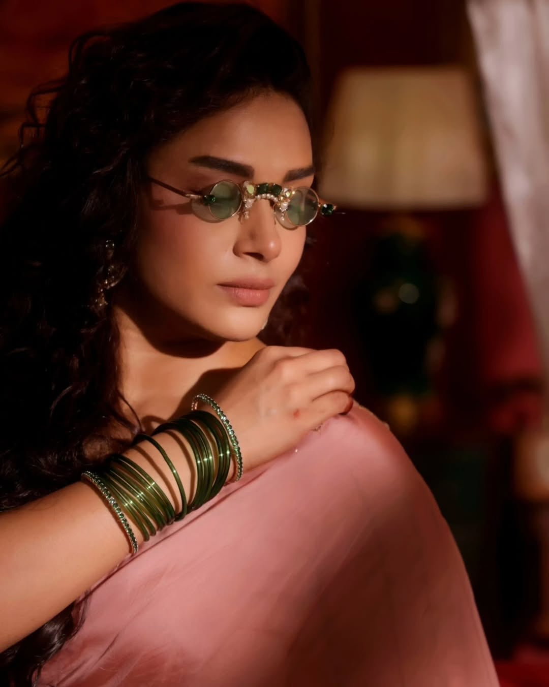 Dusky Rose Organza Saree