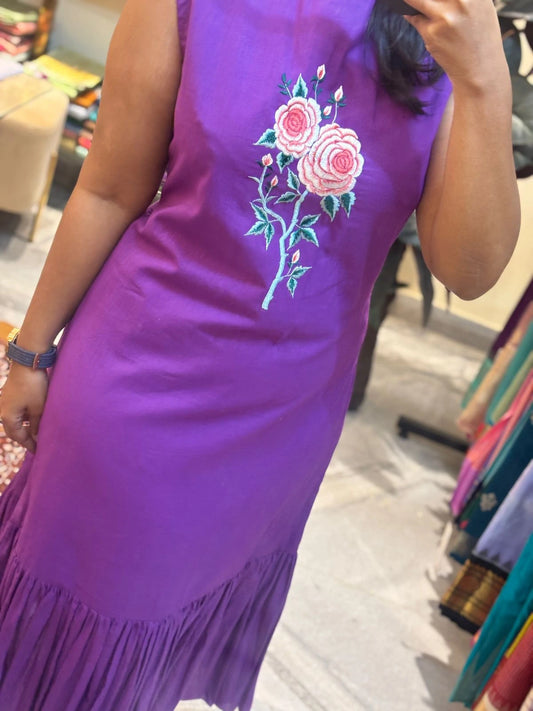 Orchid Bloom Cotton Frock