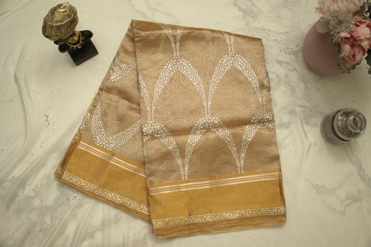 Yellow Banaras Tissue Saree